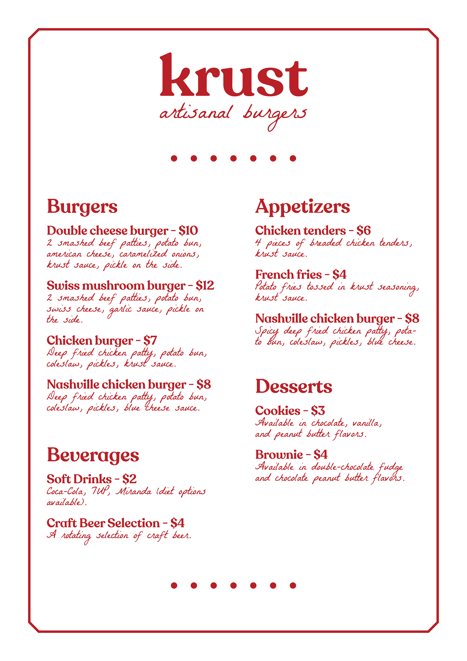 Krust Artisanal Burgers